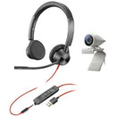 Poly Studio P5 with Blackwire 3325 Professional Webcam and Stereo 831193