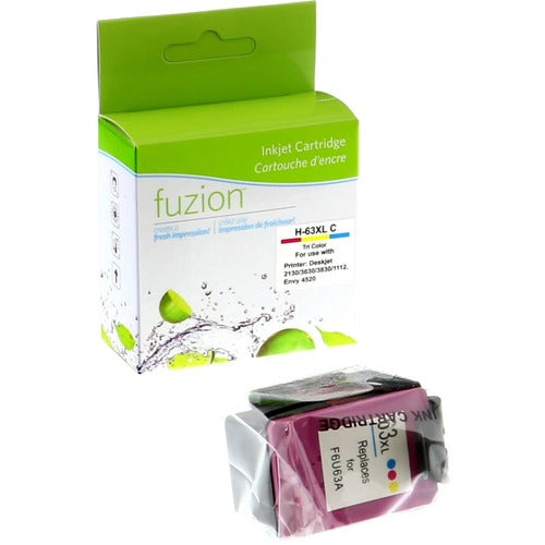 Replacement Replacement Fuzion Ink Cartridge Fits HP 63XL - Cyan, Magenta, Yellow GSUIJ63XLCMY