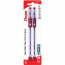 R.S.V.P. Ballpoint Pen, (0.7mm), Red Ink, 2PC Pack BK90BP2B