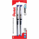 EnerGel Liquid Gel Pen, (0.7mm) Metal Tip, Capped, Blue Ink, 2PC  BL17BP2C
