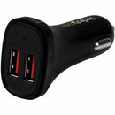 StarTech.com Dual-Port USB Car Charger - 24W/4.8A - Black 591727