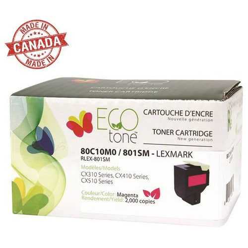 EcoTone Remanufactured Toner Cartridge - Alternative for Lexmark 801S - Magenta DNSCLEX801SM