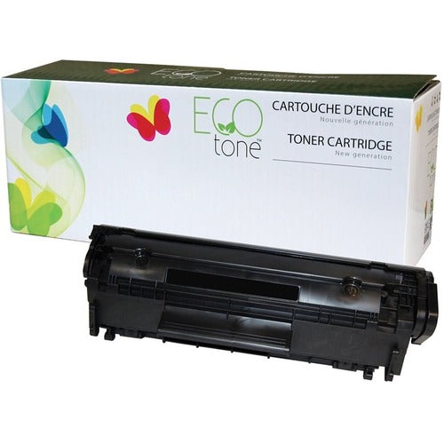 Replacement EcoTone Remanufactured MICR Toner Cartridge Fits  fits HP  2612A, 12A - Black DNSMICR12A