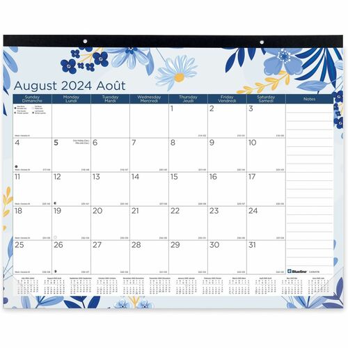 Blueline Boho Academic Desk Pad 22" x 17" Bilingual BLICA194117B