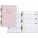 Letts Celebrate Weekly Planner 8-1/4" x 5-7/8" Multilingual Rose C082185