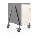 Safco Whiffle Typical Single Rolling Storage Cart 3926GRY