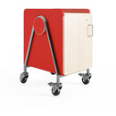 Safco Whiffle Typical Single Rolling Storage Cart 3926RED