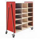 Safco Whiffle Typical Triple Rolling Storage Cart 3931RED