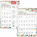 Blueline Spring Monthly Wall Calendar 22"x 17" , Bilingual C173131B