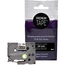 Premium Tape Tape - Alternative for Brother TZ355 - White on Blac AZ355