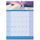 Blueline Monthly Wall Calendar 17"x12" , Bilingual C173104B