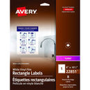 Avery White Vinyl Film Rectangle Labels 8" X 10-1/2" , Remov 22851