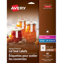 Avery Hemp Lid Seal Labels 1-1/2" x 4" , Permanent Adhesive, 22832