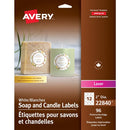 Avery Glossy White Round Soap and Candle Labels 2" Diameter, 22840