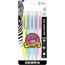Zebra Pen Z-Grip Pastels Retractable Ballpoint 1.0mm Assorted 5Pk 22105