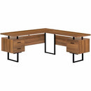 Monarch Specialties Computer Desk - 70"L / Walnut / Black Metal / I7610