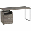 Monarch Specialties Computer Desk - 60"L / Dark Taupe / Silver Me I7145
