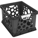 Storex Premium Crate with Handles, Black 61788U03C