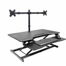 Rocelco EDRB-DM2 - Electric Desk Riser + Dual Monitor Arm REDRBDM2