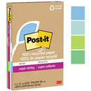 Post it 100% Recycled Paper Super Sticky Notes 4 in x 6 in L 4621R4SST