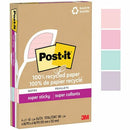 Post it 100% Recycled Paper Super Sticky Notes 4 in x 6 in L 833049