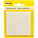 Post it Transparent Notes, 2.8 in. x 2 .8 in., 1 Pad/Pack 600TRSPT