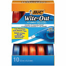 BIC Wite-Out Brand EZ Correct Correction Tape, 11.9 Metres, 10-Co WOTAP10WHI