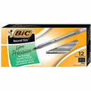 BIC Round Stic Extra Precision Ballpoint Pen, Fine Point For Ultr GSF11BK
