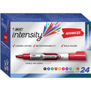 BIC Intensity Advanced Dry Erase Markers, Tank Style, Chisel Tip, GELITP241A