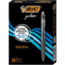 BIC Gel-ocity Original Black Gel Pens, Medium Point (0.7 mm), 24- RLC241BLK
