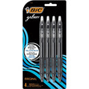 BIC Gel-ocity Original Black Gel Pens, Medium Point (0.7 mm), 4-C RLCP41BK