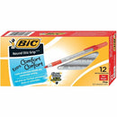 BIC Round Stic Grip Extra Comfort Red Ballpoint Pens, Medium Poin GSMG11RD