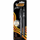 BIC Gel-ocity Quick Dry Black Gel Pens, Medium Point (0.7 mm), 2- 428607