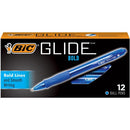 BIC Glide Bold Retractable Ball Pen, Blue, 12 Pack VLGB11BL