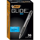 BIC Glide Bold Retractable Ballpoint Pens, Bold Point (1.6 mm), B 805011