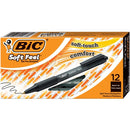 BIC Soft Feel Black Retractable Ballpoint Pens, Medium Point (1.0 SCSM11BK