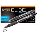 BIC Glide Bold Black Ballpoint Pens, Bold Point (1.6 mm), 12-Coun VLGB11BK