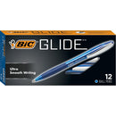 BIC Glide Blue Retractable Ballpoint Pens, Medium Point (1.0 mm), VCG11BE