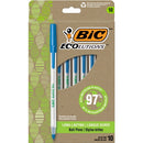 BIC Ecolutions Round Stic Ballpoint Pens, Medium Point (1.0 mm),  GSME10BLU