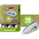 BIC Ecolutions Wite-Out Brand Correction Tape, 6 Metres, 10-Count WOET10WHT