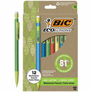 BIC Ecolutions HB Mechanical Pencil, 81% Recycled Plastic, Medium MPE12BLK