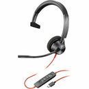 Poly Blackwire 3310 Monaural USB-C Headset + USBC/A Adapter 8X215AA