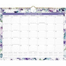 At-A-Glance Badge Floral Wall Calendar 15" x 12" Bilingual Purple 835320