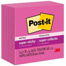 Post it Super Sticky Notes 654-5SSPRP, 3 in x 3 in (76 mm x  6545SSPRP