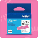 Brother P-touch BTAG-P35 White on Pink Label Tape BTAGP35