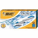 BIC Clic Stic Fashion Retractable Ball Point Pen, Blue, 12 Pack CSM11BL