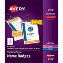 Avery Vertical Name Badges with Tickets Kit for Laser and In 8521