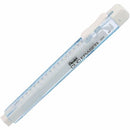 Pentel CLIC ERASER, Rectangular Retractable Eraser, Blue Transpar ZE81SW