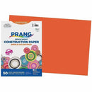 Prang Construction Paper, Orange, 12" x 18" , 50 Sheets P66070001