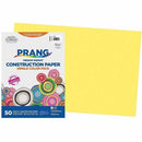 Prang Construction Paper, Yellow, 12" x 18" , 50 Sheets P84070001
